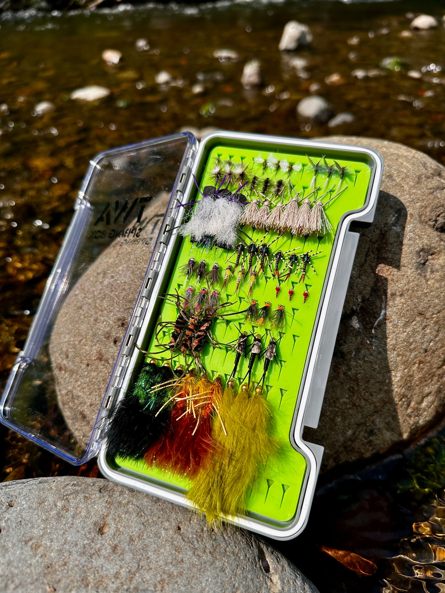 60 Summer Flies and Silicone Fly box