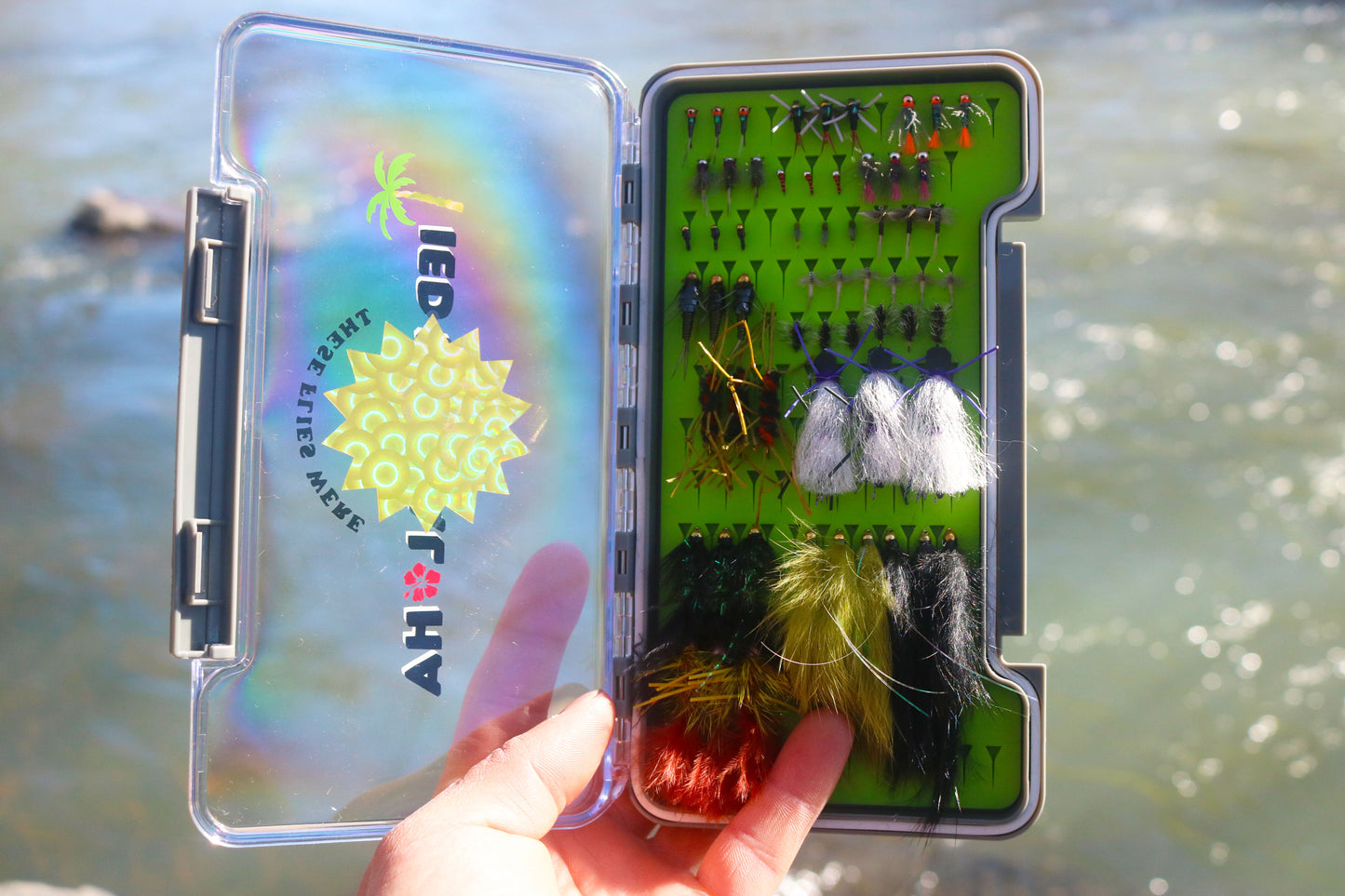 60 Summer Flies and Silicone Fly box